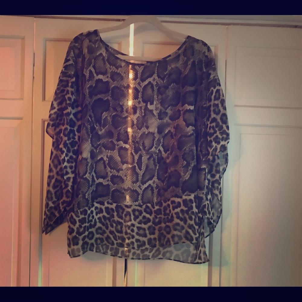 Michale Kors snake print poncho style top